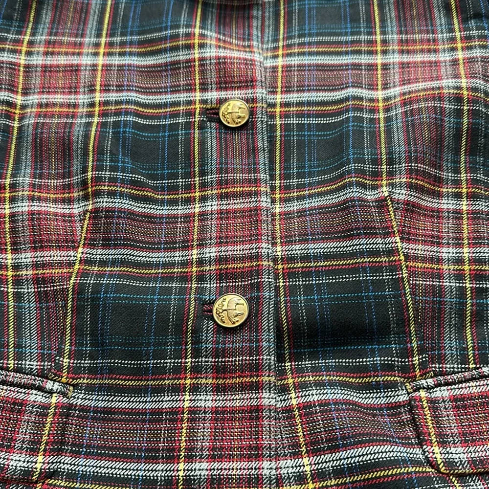 Brooks Brothers Plaid Light Jacket Wool Blend size 10 - Picture 4 of 10
